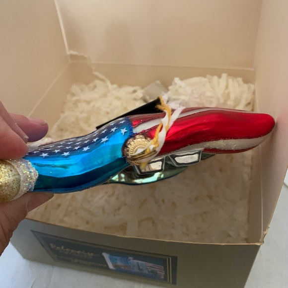 NEW KURT ADLER POLONAISE STARS & STRIPES Christmas ornament  FLAG USA AP 1479 - Picture 3 of 8